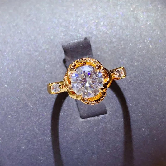 1 Carat Moissanite Zircon 925 Sterling Silver Ring - Body Central