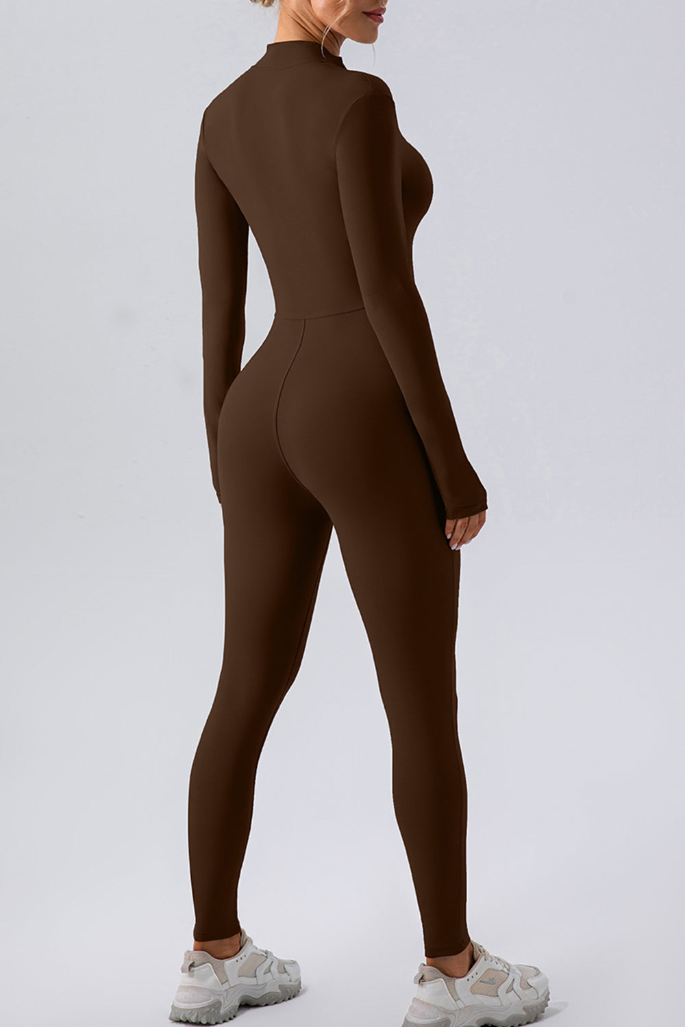 Half Zip Mock Neck Active Jumpsuit - Body Central Store
