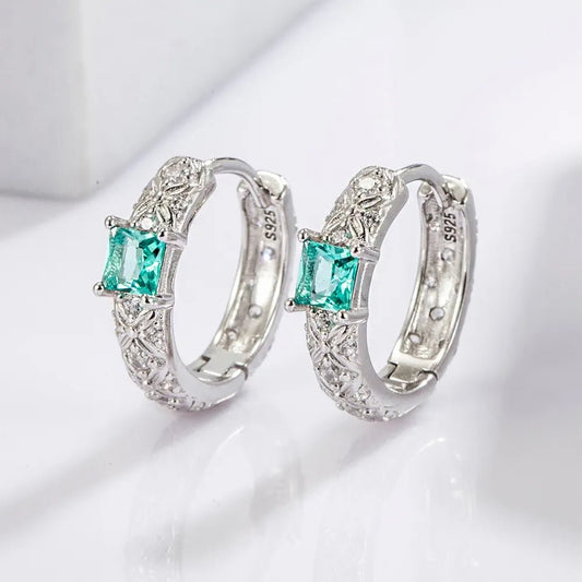 925 Sterling Silver Inlaid Zircon Earrings - Body Central