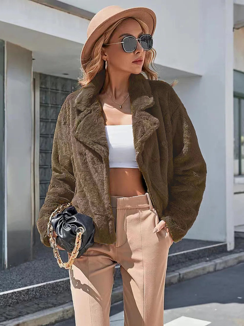 Plush Open Front Dropped Shoulder Jacket | Body Central