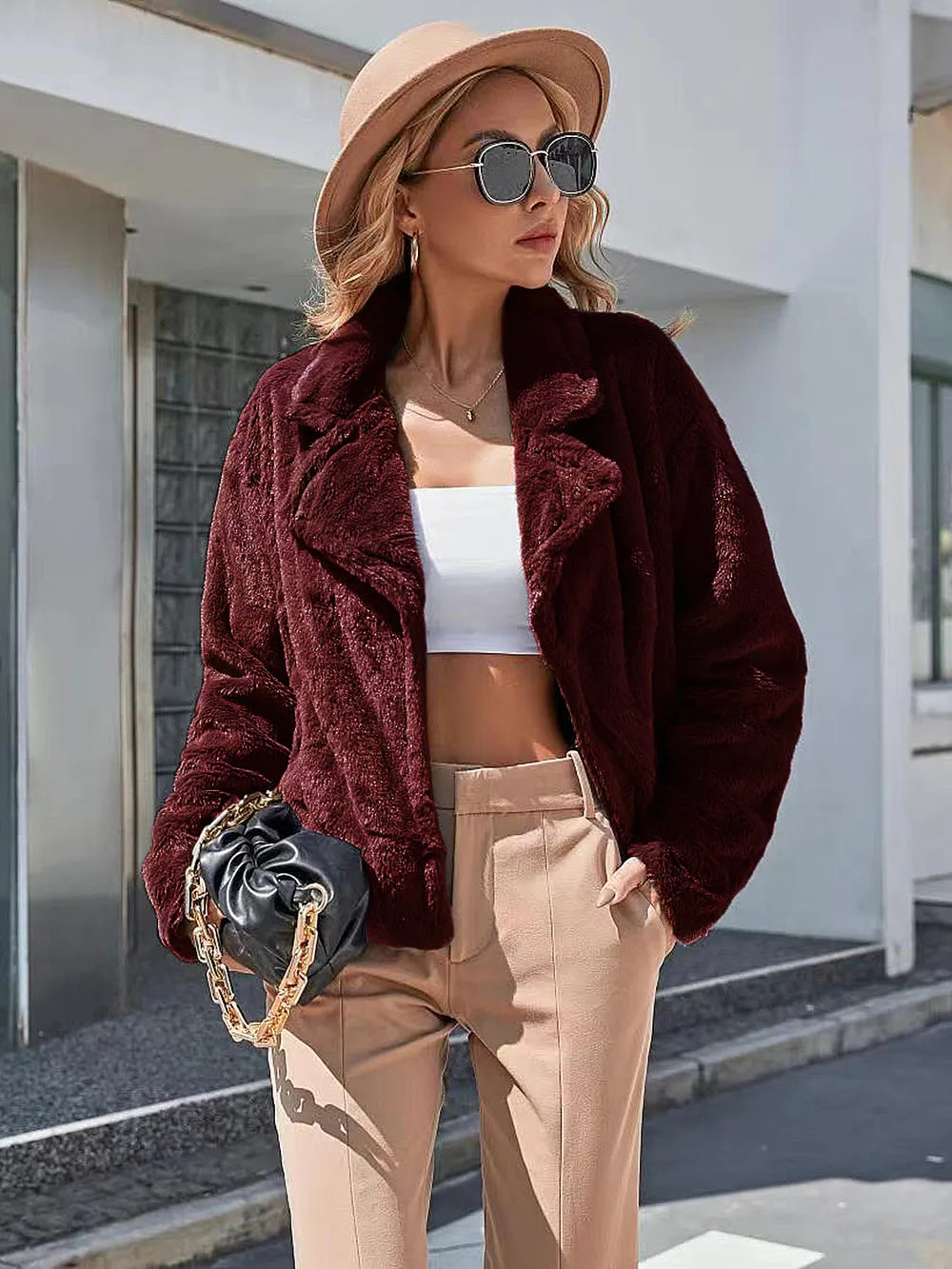 Plush Open Front Dropped Shoulder Jacket | Body Central