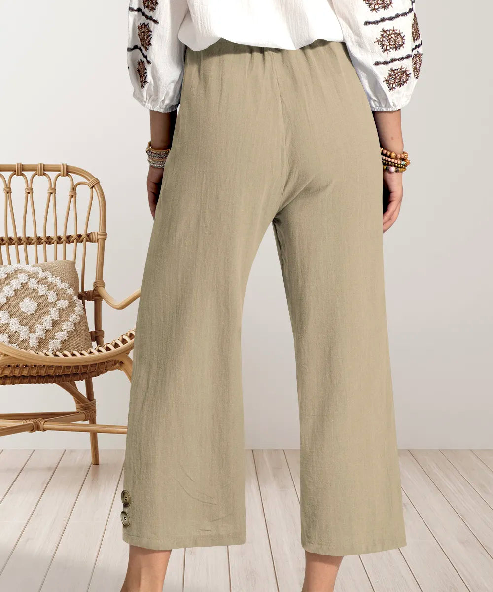 Wide Leg Cropped Pants | Body Central
