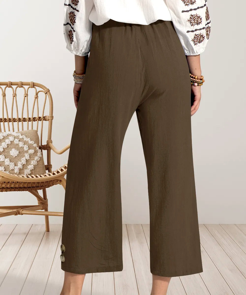 Wide Leg Cropped Pants | Body Central