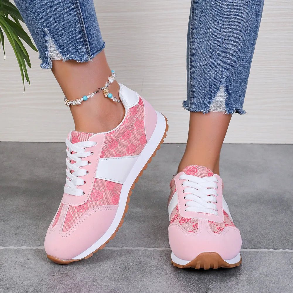 Contrast Round Toe Flat Sneakers - Body Central