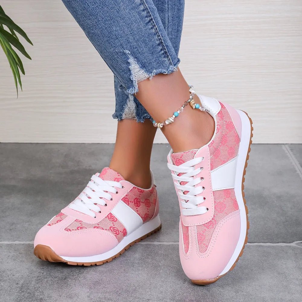 Contrast Round Toe Flat Sneakers - Body Central