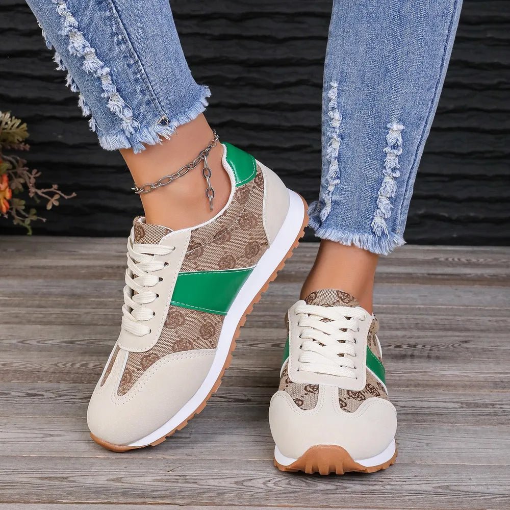 Contrast Round Toe Flat Sneakers - Body Central