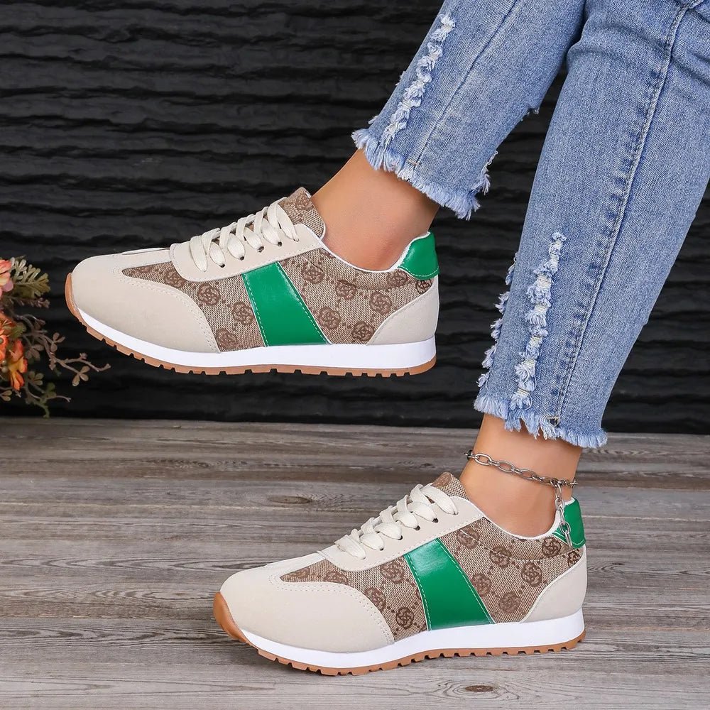 Contrast Round Toe Flat Sneakers - Body Central