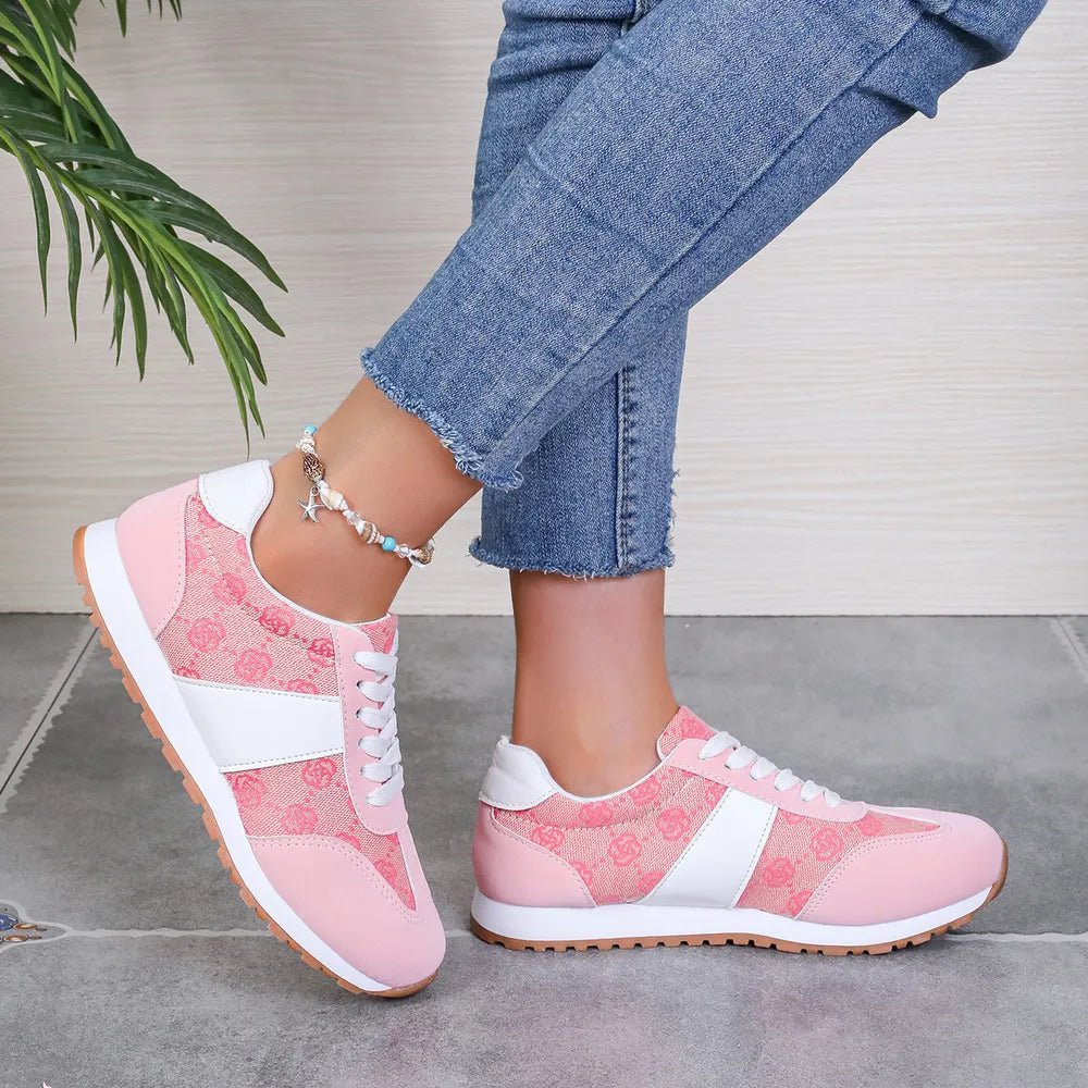 Contrast Round Toe Flat Sneakers - Body Central