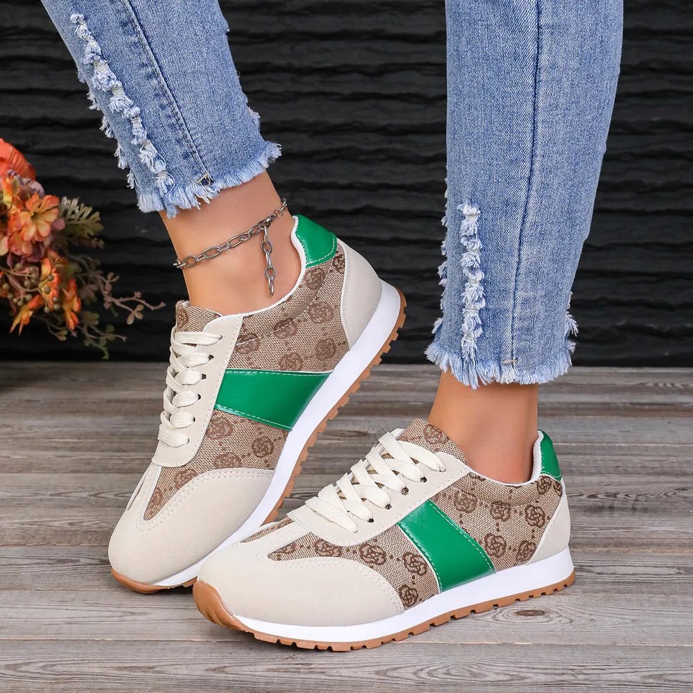 Contrast Round Toe Flat Sneakers - Body Central