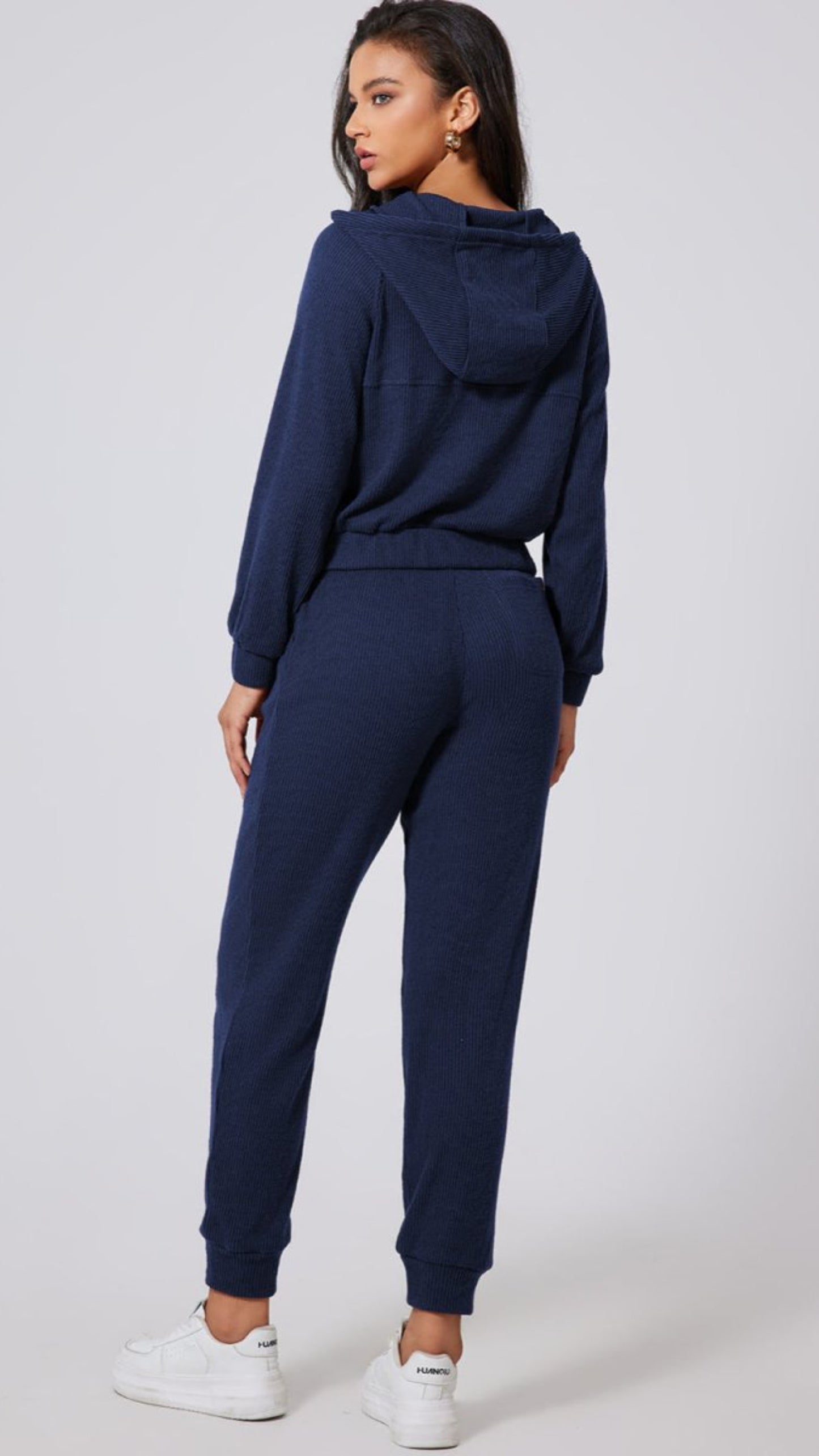 Drawstring Half Zip Hoodie and Joggers Active Set - Body Central