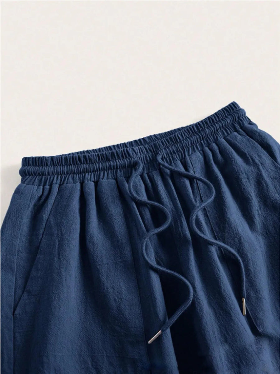 Drawstring Wide Leg Pocketed Pants - Body Central