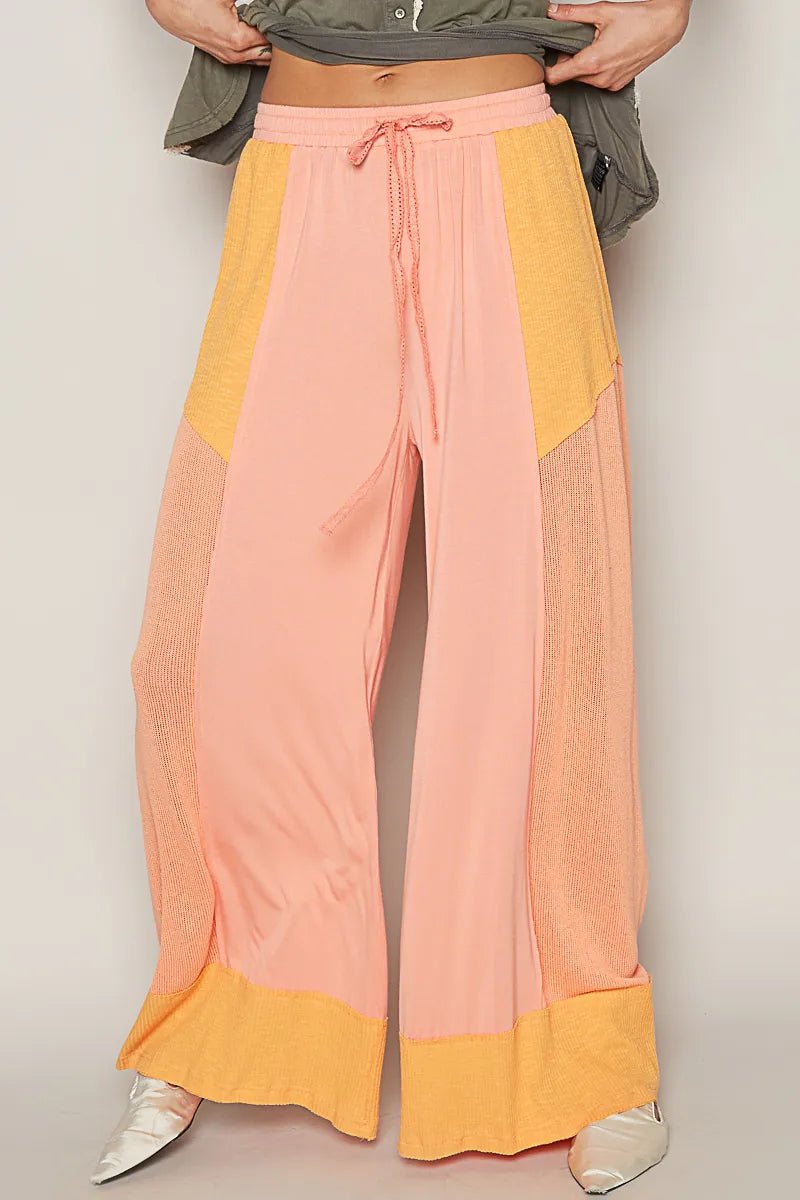 Drawstring Waist Wide Leg Pants - Body Central