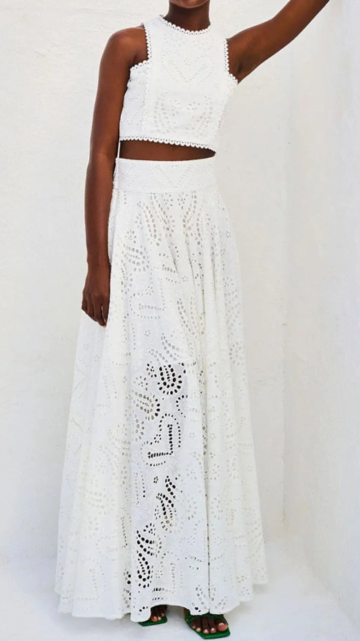Eyelet Lace Top and Maxi Skirt Set - Body Central