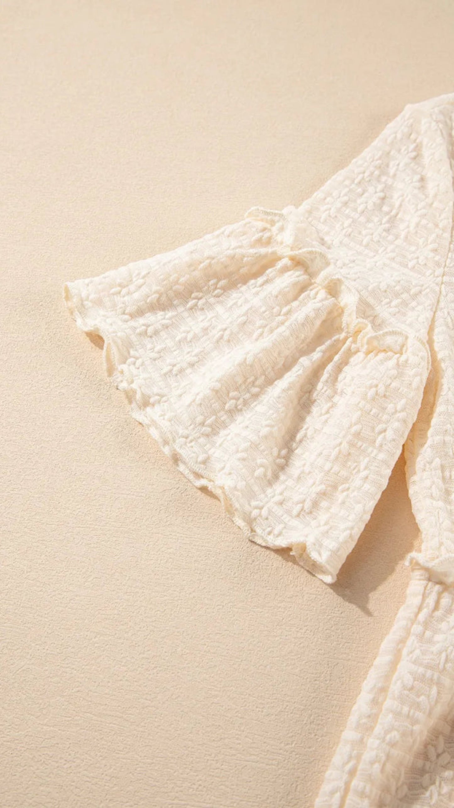 Frill Round Neck Half Sleeve Blouse - Body Central