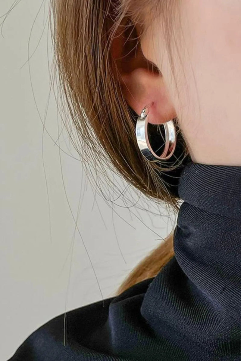 Gold - Plated Brass Huggie Earrings - Body Central