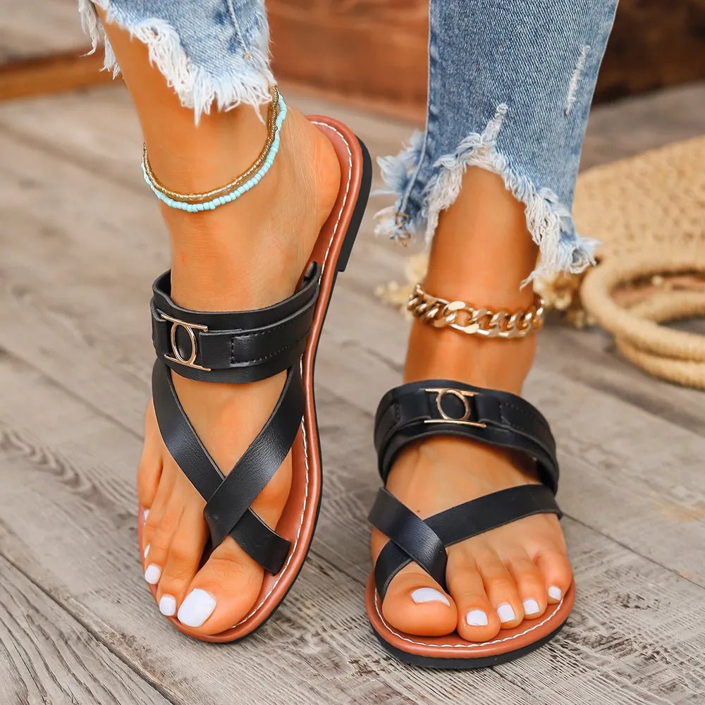 Women's Summer Toe Loop Flat Sandals - Body Central