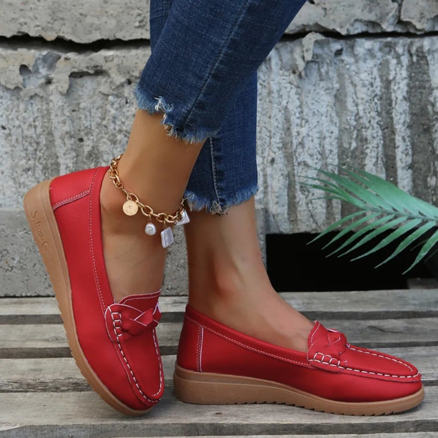 Weave Wedge Heeled Loafers - Body Central