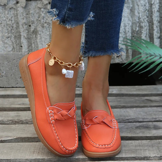 Weave Wedge Heeled Loafers - Body Central