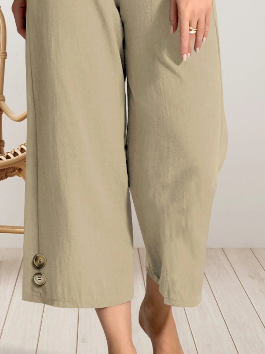 Wide Leg Cropped Pants - Body Central