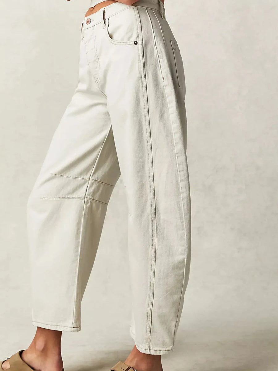 Wide Leg Relaxed Fit Jeans - Body Central