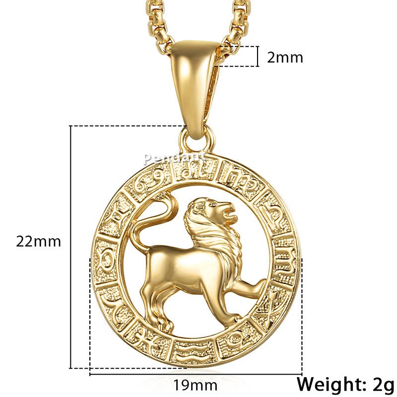 12 Horoscope Zodiac Sign Gold Pendant Necklace Jewelry - Body Central
