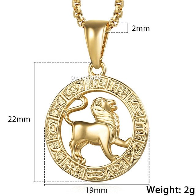 12 Horoscope Zodiac Sign Gold Pendant Necklace Jewelry - Body Central