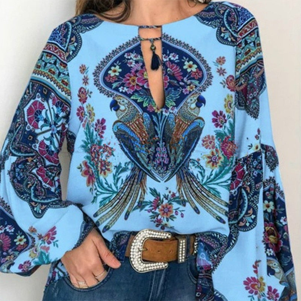 Bohemian Vintage Floral Blouse | Body Central