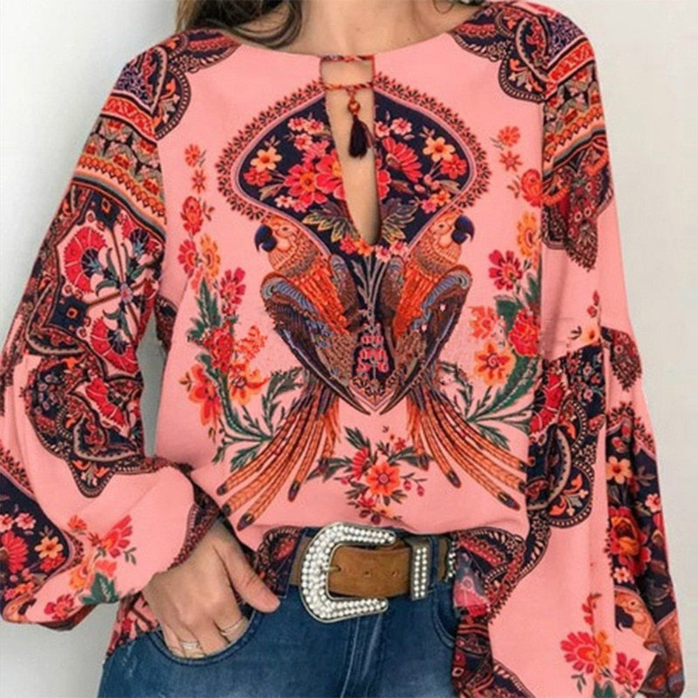 Bohemian Vintage Floral Blouse | Body Central