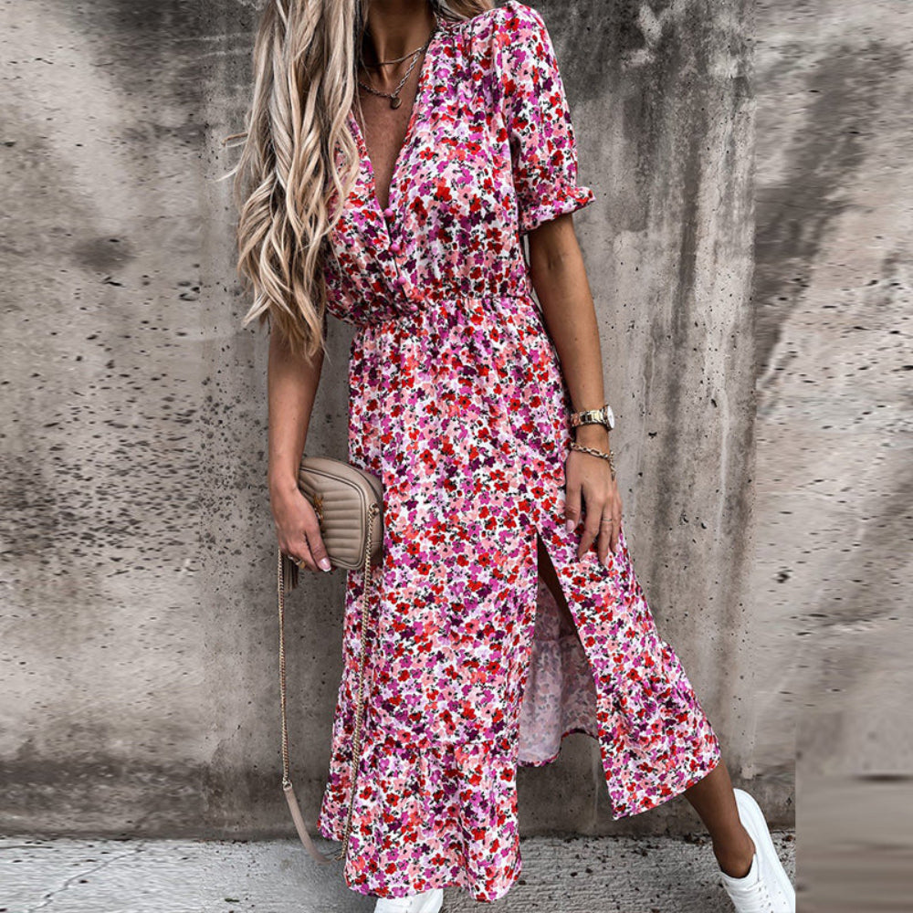 Elegant Long V Neck Dress | Body Central
