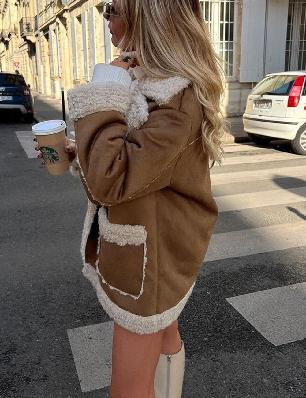 Faux Fur Fleece Lamb Wool Thickened Outwear Jacket - Body Central Store