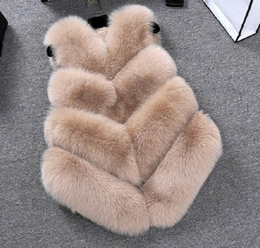 Faux Fur Vest Soft Waist Coats Sleeveless Jacket Outerwear - Body Central Store
