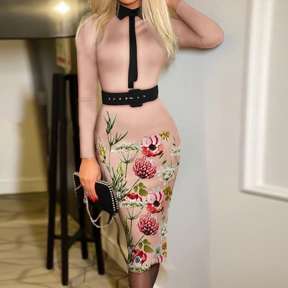 Bodycon Autumn Long Sleeve Slim High Waist Elegant A Line Pencil Dress - Body Central Store