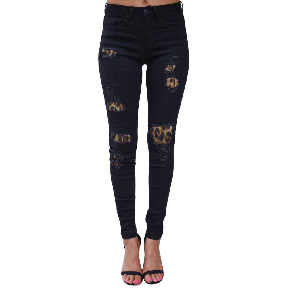 High Waist Patchwork Irregular Ribbed Pencil Stretch Slim Skinny Jeans - Body Central