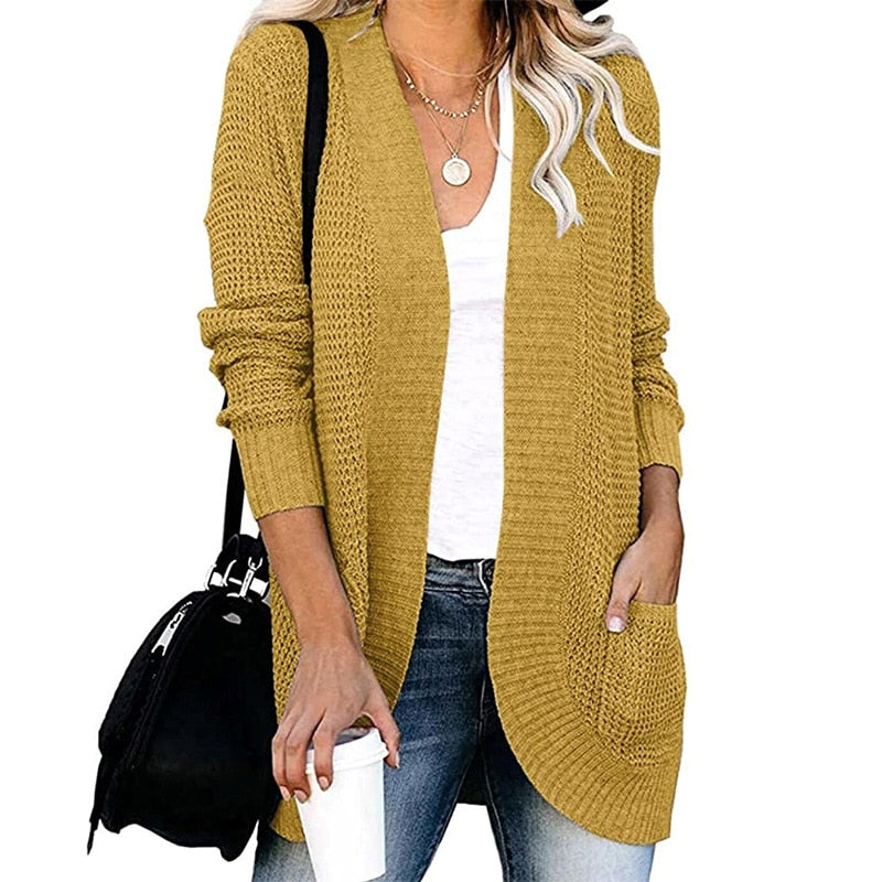 Knitted Double Pocket Cardigan | Body Central