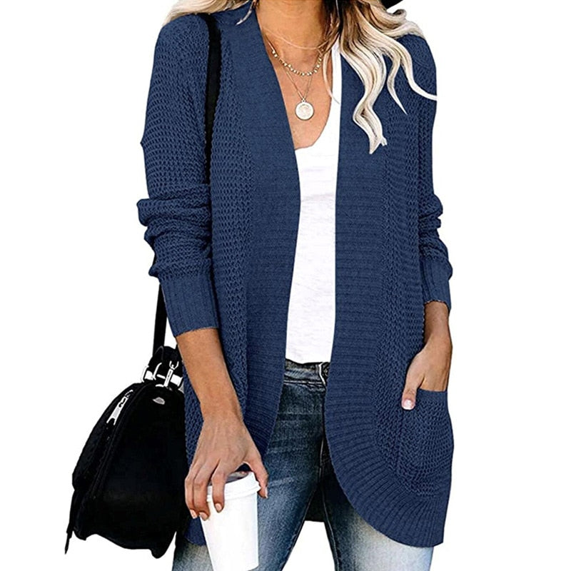 Knitted Double Pocket Cardigan | Body Central