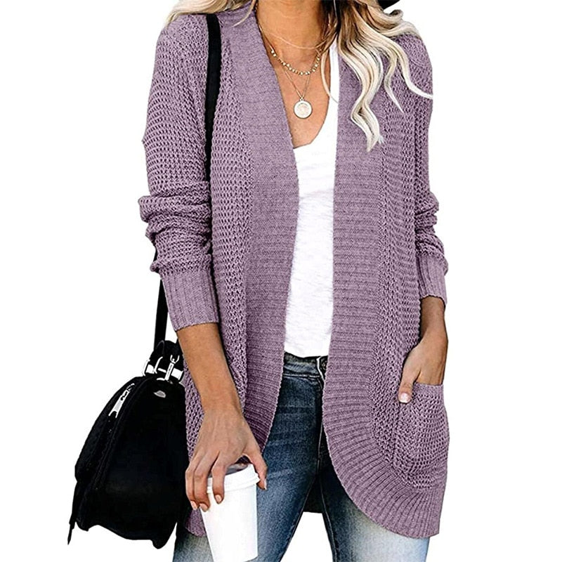 Knitted Double Pocket Cardigan | Body Central