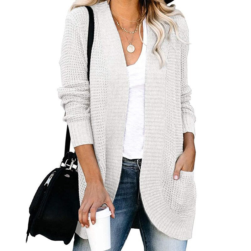 Knitted Double Pocket Cardigan | Body Central