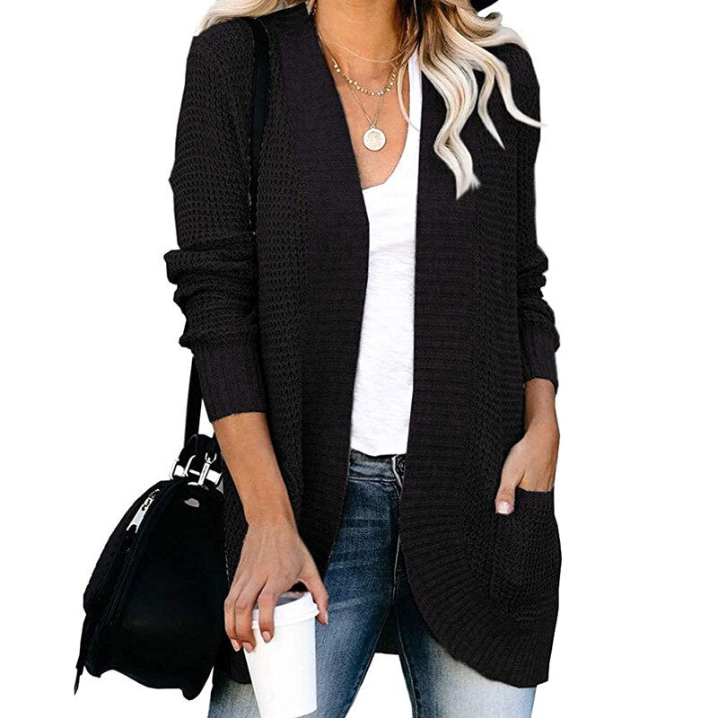 Knitted Double Pocket Cardigan | Body Central