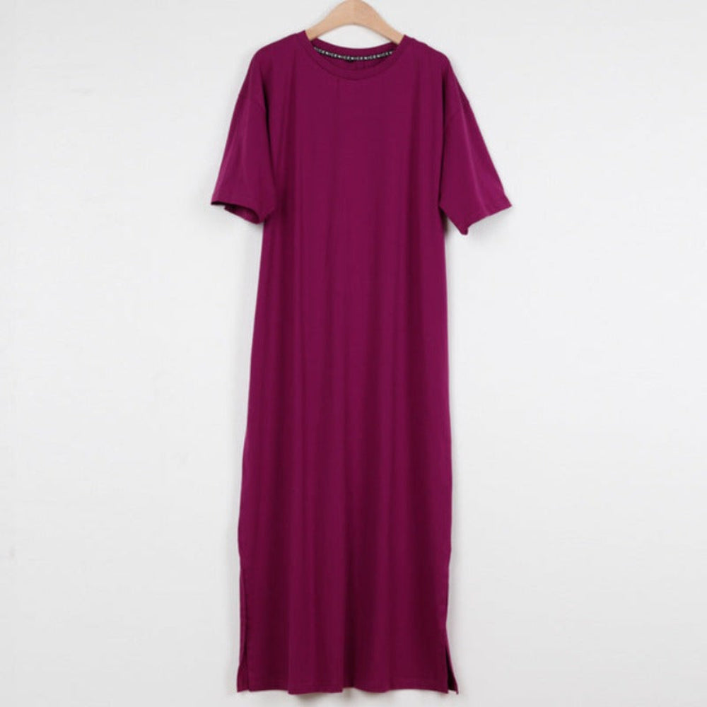 Oversized Long Slit Dress | Body Central