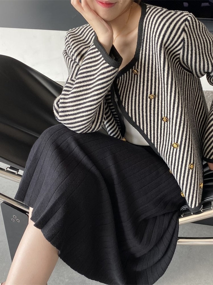 Knitting Slim-type Ladies Elastic Waist Simple Skirt - Body Central Store