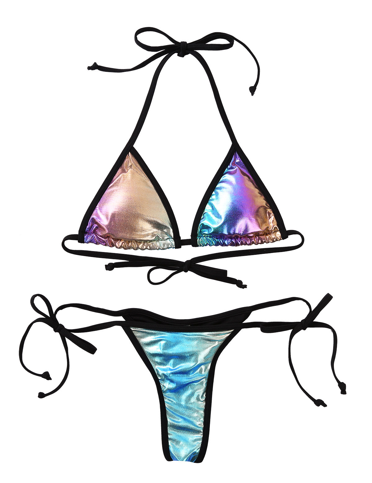 Shiny Metallic Padded Bra Swimsuit | Body Central