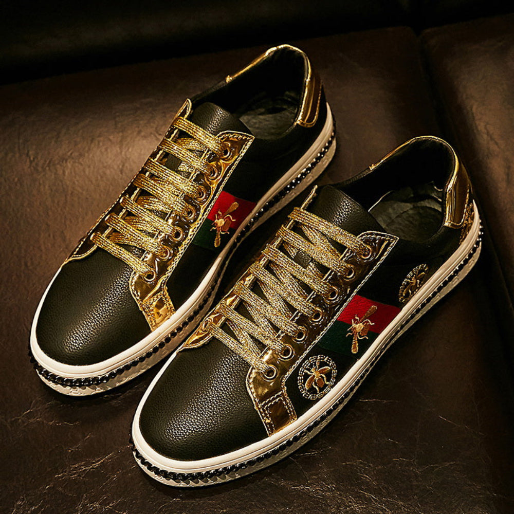 Stylish Brand Embroidered Skateboarding Sneakers | Body Central