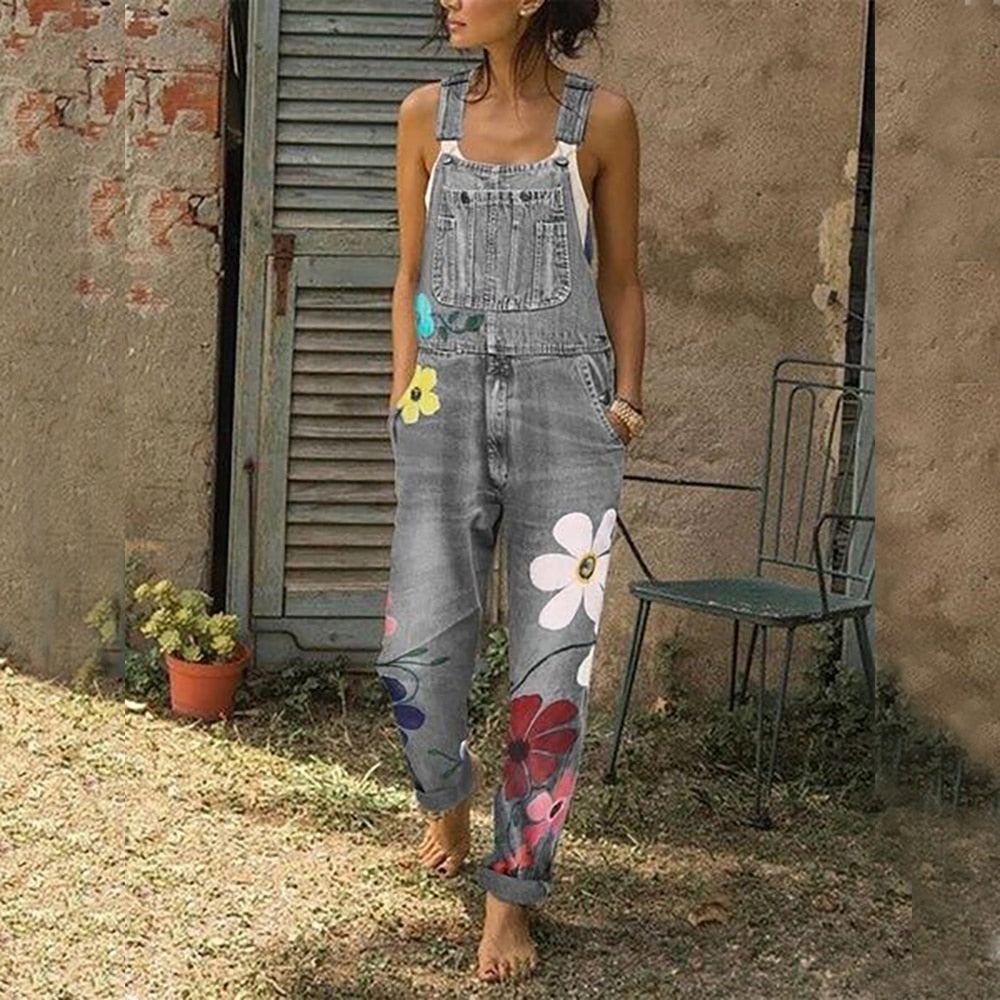 Stylish Strap Overall Denim Streetwear Harem Romper Jumpsuit Jeans- Body Central