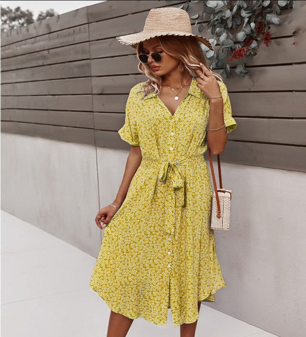 Summer Polka Dot Fashion Split Beach Long Dress | Body Central