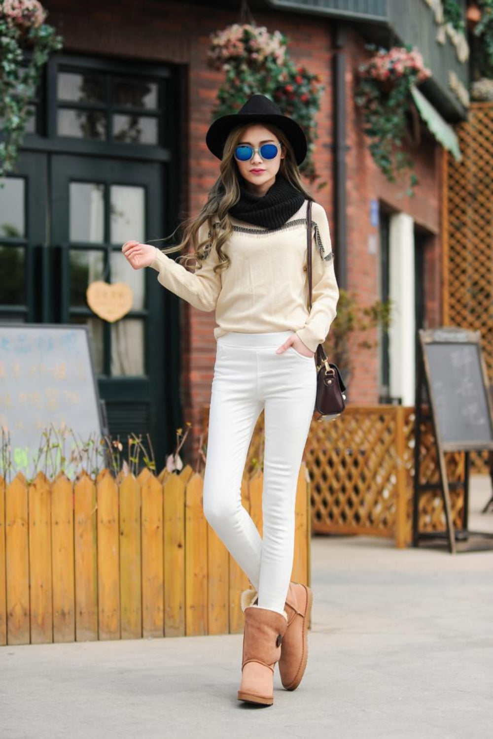Thick Warm High Waist Streetwear Skinny Pencil Pants | Body Central