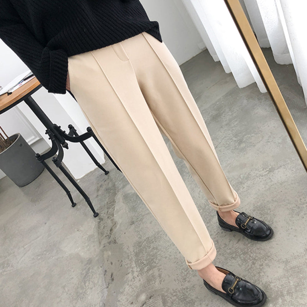Thicken Wool Loose OL Style Pencil Pants | Body Central