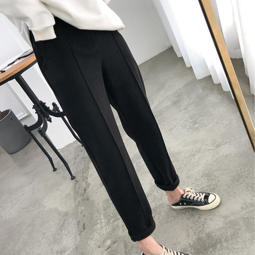 Thicken Wool Loose OL Style Pencil Pants | Body Central