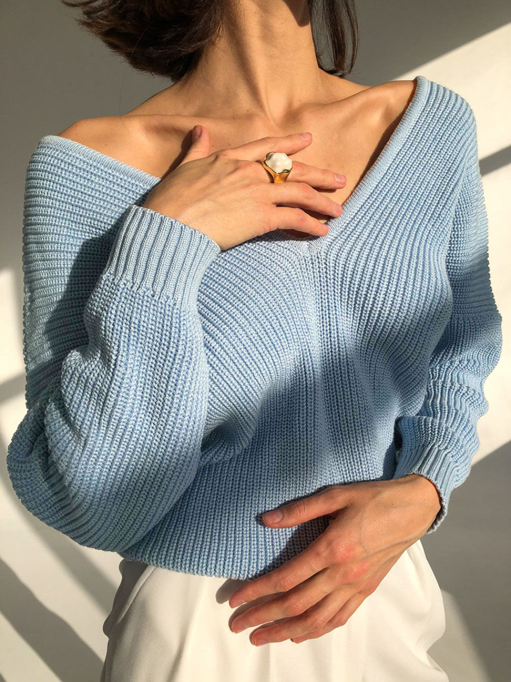 V Neck Pullover Sweater Soft Knitted Jumper | Body Central