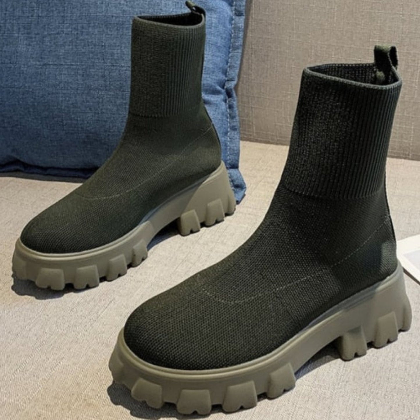 Autumn Winter Couple Socks Knitted Short Boots - Body Central