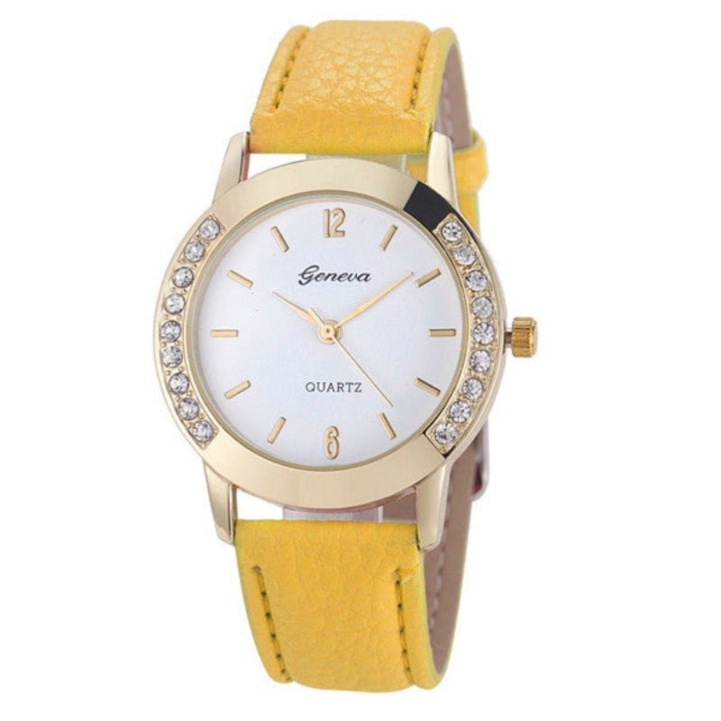 Branded Women Leather Quartz Watch - Body Central